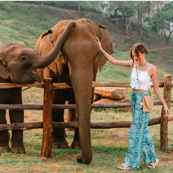 Lotus&Luna Wide Leg Mandala Beach Vacay Pocket Harem Lounge Pants w/pockets EUC - Picture 5 of 14